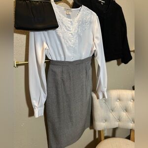 Vintage Barry Bricken for Nordstrom Houndstooth Skirt Size 8